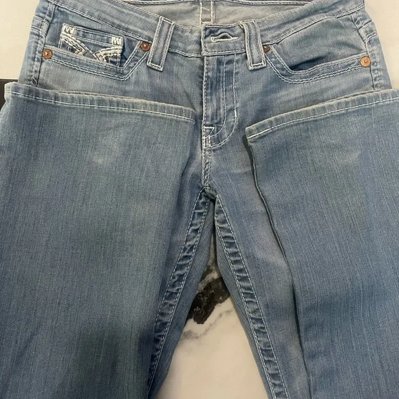 Big Star Blue Flare Wide Leg Jeans - Picture 2 of 9